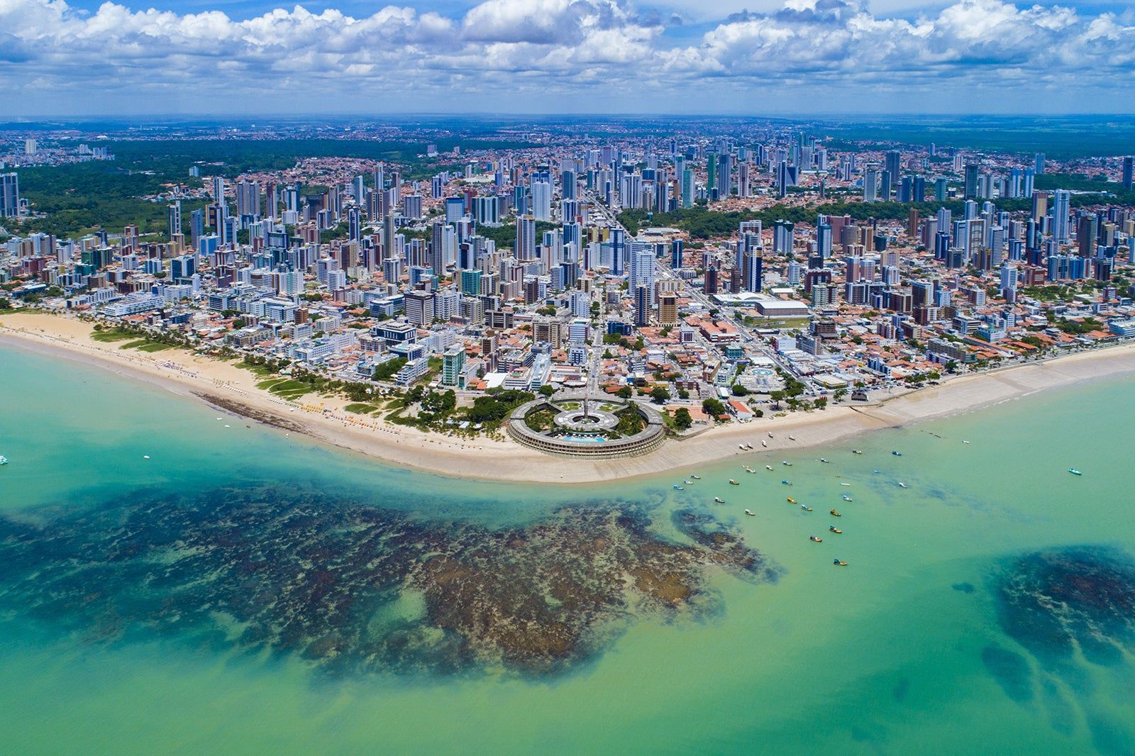 Praia de João Pessoa ao pôr do sol
